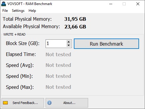 Vovsoft RAM Benchmark
